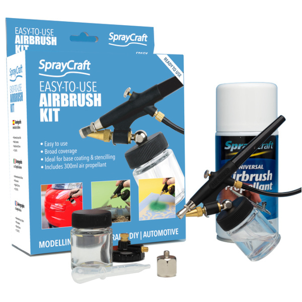 Airbrush sada Spraycraft SP15 včetně stlačeného vzduchu