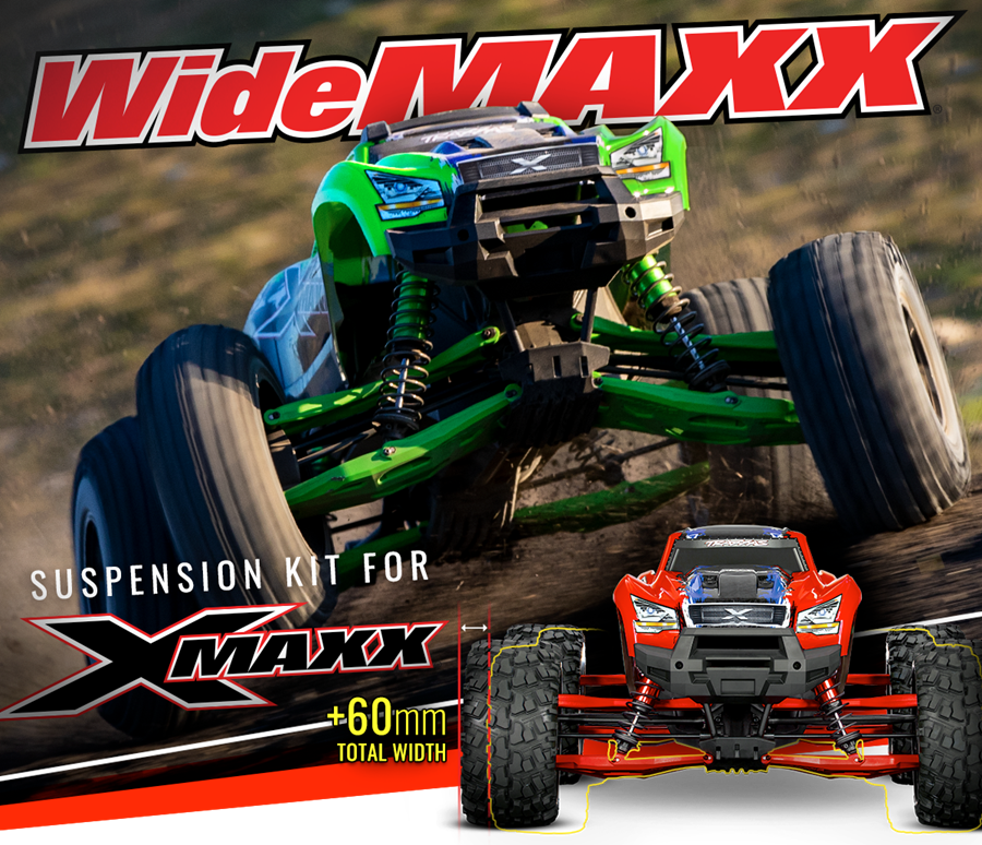 Traxxas X-Maxx - širší rozchod kol WideMaxx