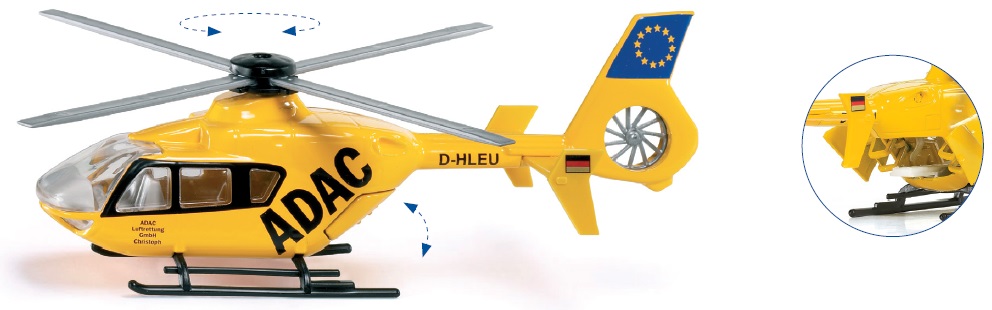 SIKU Super - ADAC záchranná helikoptéra 1:55