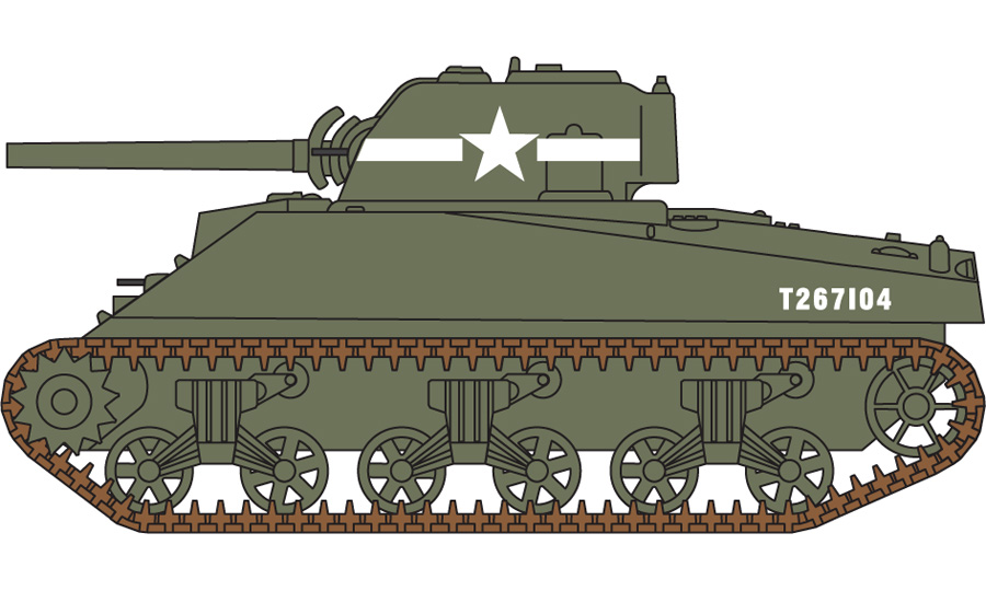 Tank Sherman M4A2 US Army