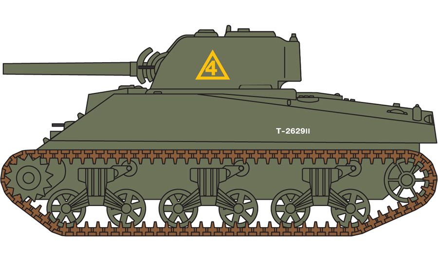 Tank Sherman M4A2 British Army