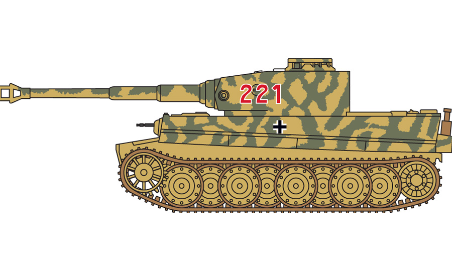 Panzer Kampfwagen V1 Tiger, German Army, Normandy, Červen 1944