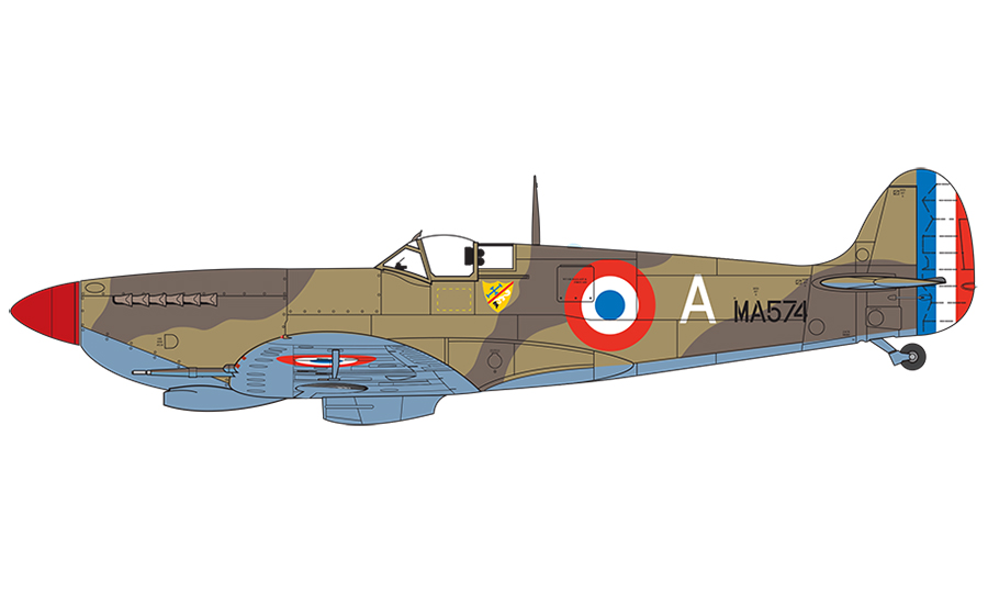 Supermarine Spitfire MK.IXc, MA574/A, GC.I/7 Provence, Dijon, Září 1944