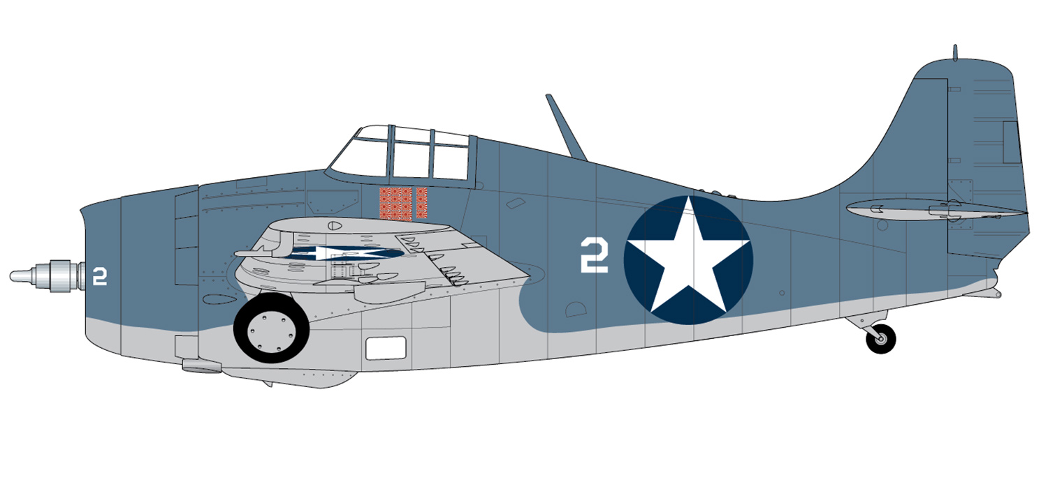 Grumman F4F-4 Wildcat, Aircraft flown by Captain Marian E. Carl,