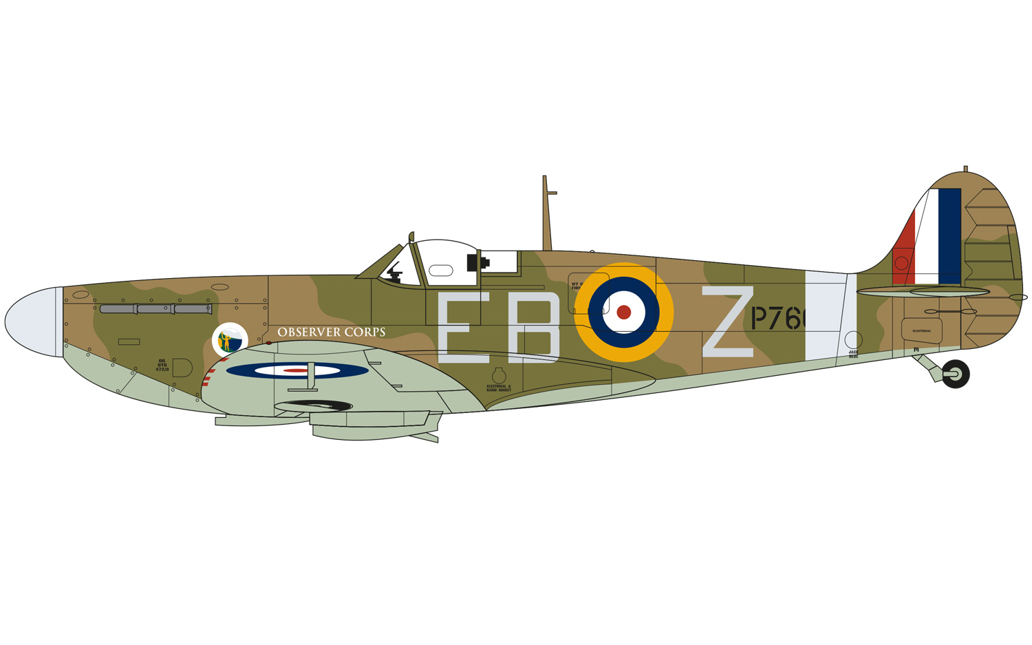 Supermarine Spitfire Mk.II, Donald Don Osborne Finlay, 41. letka, "Observer Corps", Royal Air Force Hornchurch, Essex, Září 1940
