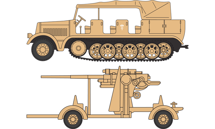 88mm Gun a Sd. Kfz.7  Tractor