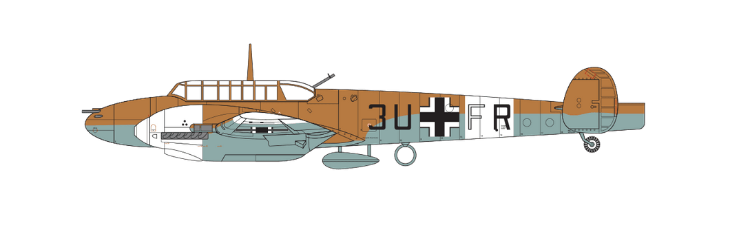 Messerschmitt Bf110E TROP 7/Zerstörergeschwader 26, Derna, Libye, 1942.