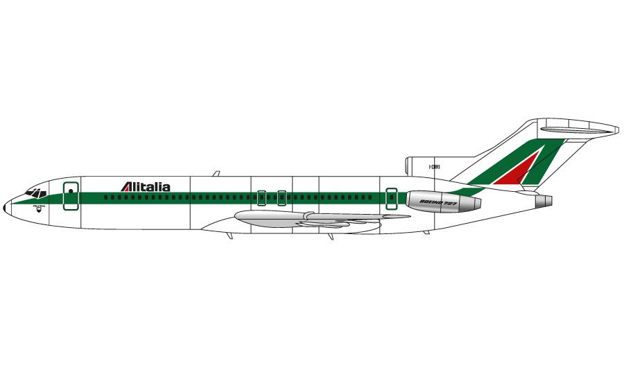 Boeing 727-243, I-DIRI, Citta di Siena, Alitalia, 1982