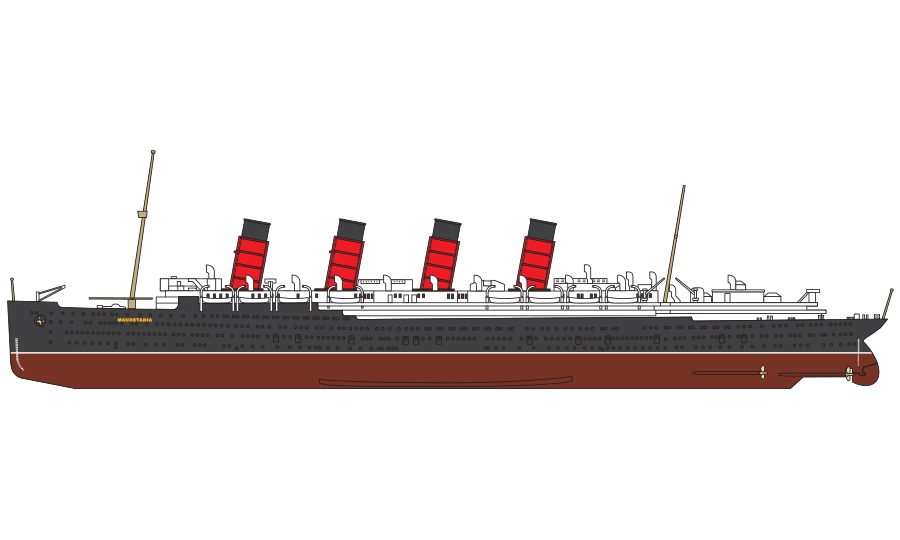 RMS Mauretania, 1909