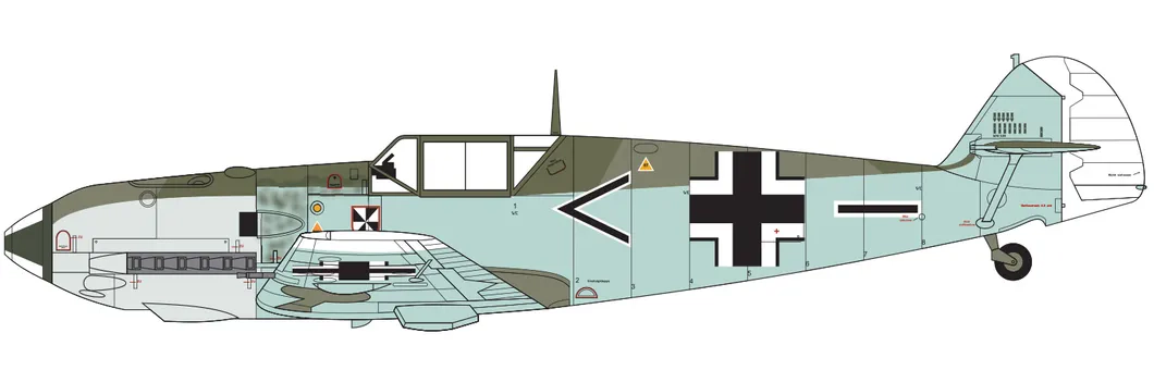 Messerschmitt Bf109E-3 Letadlo pilotované Kap. Milutin Grozdanovic