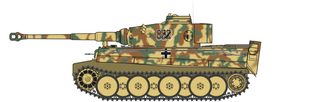 Tiger-1 "Early Version" 1:35 Panzerkampfwagen V Tiger I (Early) 2. SS Panzergrenadier-Division Das Reich, Normandie, květen 1944