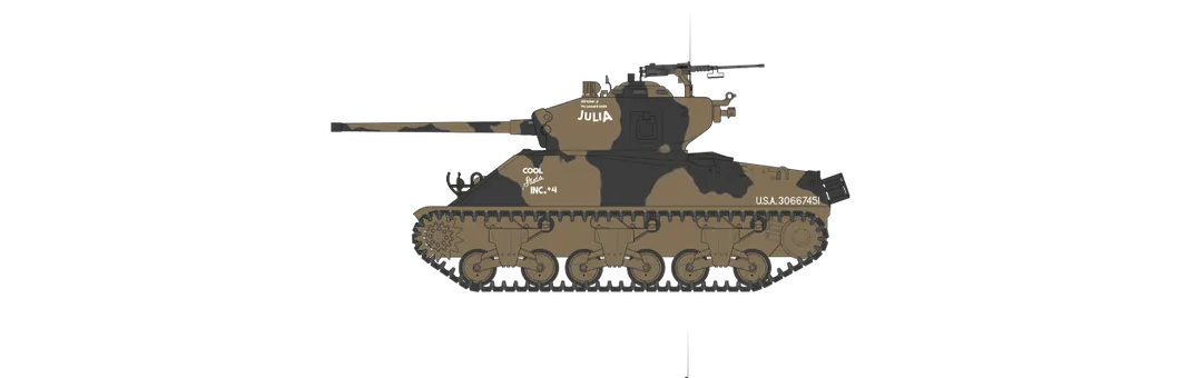 M4A3(76)W Sherman 761st Tank Battalion, US Army, Germany 1945