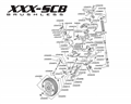 Losi XXX-SCB BL 1:10 2WD AVC | Přední část