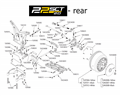 TLR 22 SCT 1:10 2.0 2WD Race Short Course Kit | Zadní část