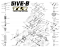 TLR 5IVE-B Buggy 1:5 Kit | Zadní část