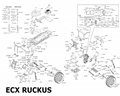 ECX Ruckus 2WD Monster Truck 1:10 RTR | Šasí