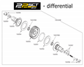 TLR 22 SCT 1:10 3.0 2WD Race Short Course Kit | Diferenciál