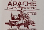 Antonio pánské tričko Apache AH-64D