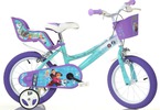 DINO Bikes - Dětské kolo 14" Frozen se sedačkou pro panenku a košíkem: Pohled