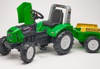 FALK - Šlapací traktor Farm lander Z240X s vlečkou zelený