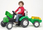 FALK - Šlapací traktor Farm lander Z240X s vlečkou zelený