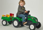 FALK - Šlapací traktor Ranch Trac s vlečkou zelený