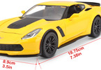 Maisto Corvette Z06 2015 1:24 žlutá