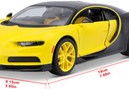 Maisto Bugatti Chiron 1:24 žluto-černá