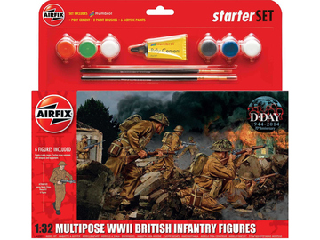 Airfix figurky - WWII British Infantry Multipose (1:32) (set) / AF-A55211