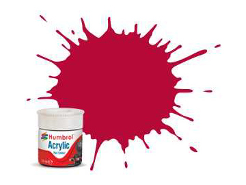 Humbrol akrylová barva #RC423 karmínově červená matná 14ml / AF-AB2423