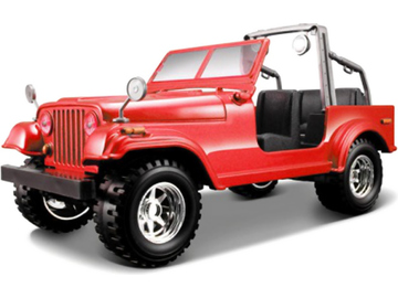 Bburago Jeep Wrangler 1:24 červená / BB18-22033