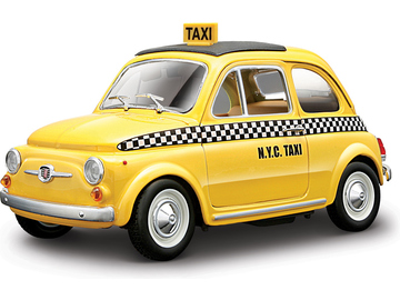 Bburago Fiat 500 Taxi 1:24 žlutá / BB18-22105