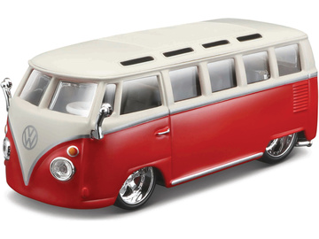 Bburago Volkswagen Van Samba 1:32 červeno-bílá / BB18-43048