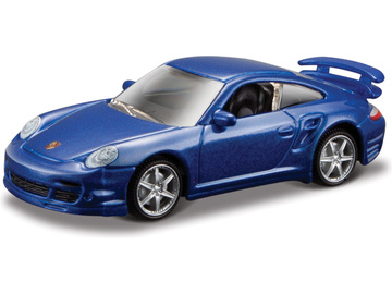 Bburago Porsche 911 Turbo 1:64 modrá metalíza / BB18-59009