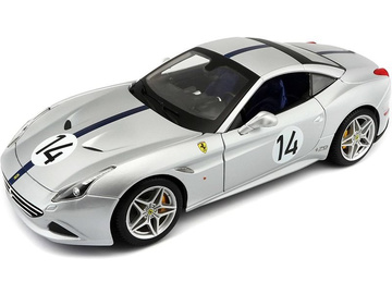 Bburago Ferrari California T 1:18 (70. výročí) #14 stříbrná / BB18-76103