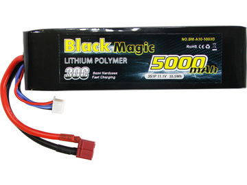 Black Magic LiPol Car 11.1V 5000mAh 30C Deans / BMA30-5000-3D