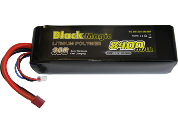 Black Magic LiPol Car 11.1V 8400mAh 30C Deans / BMA30-8400-3D