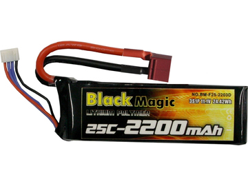 Black Magic LiPol 11.1V 2200mAh 25C Deans / BMF25-2200-3D