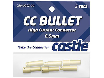 Castle zlacený konektor 6.5mm (3 páry) / CC-CCBUL653