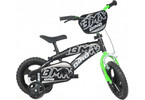 DINO Bikes - Dětské kolo 12" BMX černé/zelené