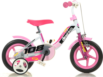 DINO Bikes - Dětské kolo 10" Girl s brzdou / DB-108FLG
