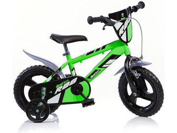 DINO Bikes - Dětské kolo 12" zelené / DB-412UL