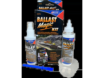 Ballast Magic práškové lepidlo pro model. železnici (sada) / DM-AD76