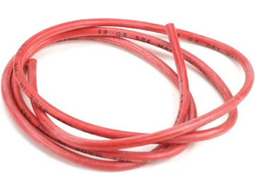 Kabel 13GA se silikonovou izolací 1m - červený / DYN8850