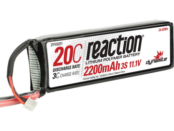 LiPol Reaction Air 11.1V 2200mAh 20C EC3 13AWG / DYN9201