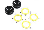 ECX FR/RR Wheel with Beadlock, Black/Yellow: Temper G2