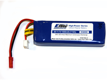 E-flite LiPo 11.1V 1000mAh 20C JST / EFLB0998