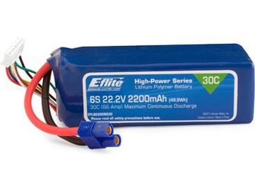 E-flite LiPo 22.2V 2200mAh 30C EC3 / EFLB22006S30