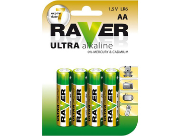 RAVER alkalická baterie LR6 AA (1ks) / EM-B7921