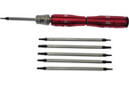 Screwdriver with 12 interchangeable mini bits